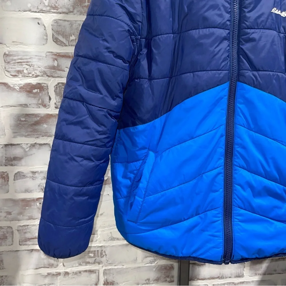 Eddie Bauer Kids Two-Tone Blue Puffer Jacket youth 10/12